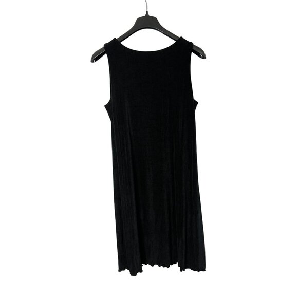 Vintage Y2K Chico's Travelers A-Line Midi Dress Size 3 (US XL) Black - Picture 4 of 7